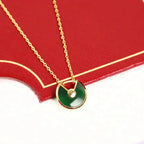 [⭐DORISW] AMULETTE GOLD MALACHITE NECKLACE