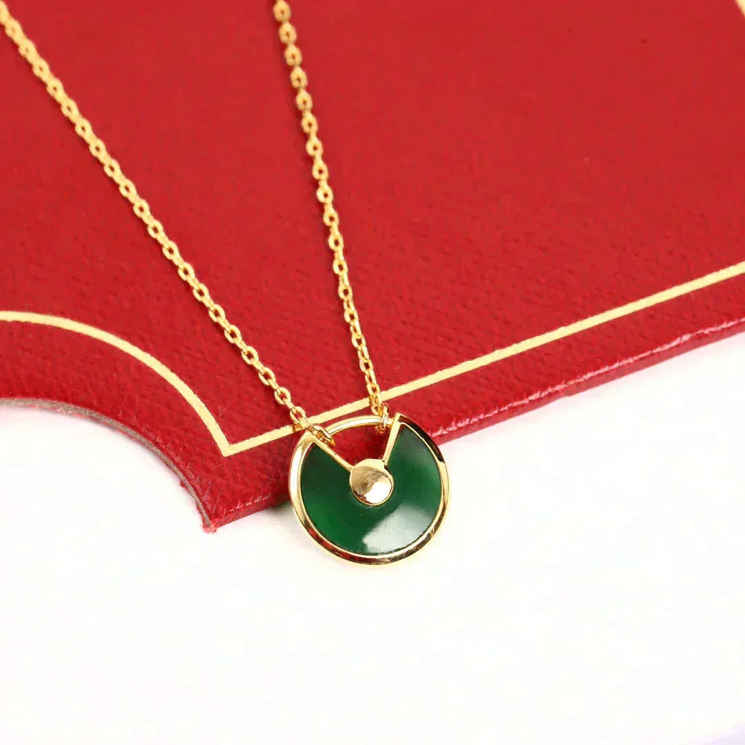 [⭐DORISW] AMULETTE GOLD MALACHITE NECKLACE