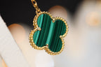 [⭐DORISW] CLOVER EARRINGS GOLD MALACHITE DIAMOND 3 MOTIF