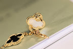 [⭐DORISW] CLOVER EARRINGS GOLD ONYX MOP 3 MOTIF