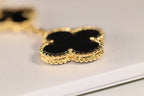 [⭐DORISW] CLOVER EARRINGS GOLD ONYX MOP 3 MOTIF