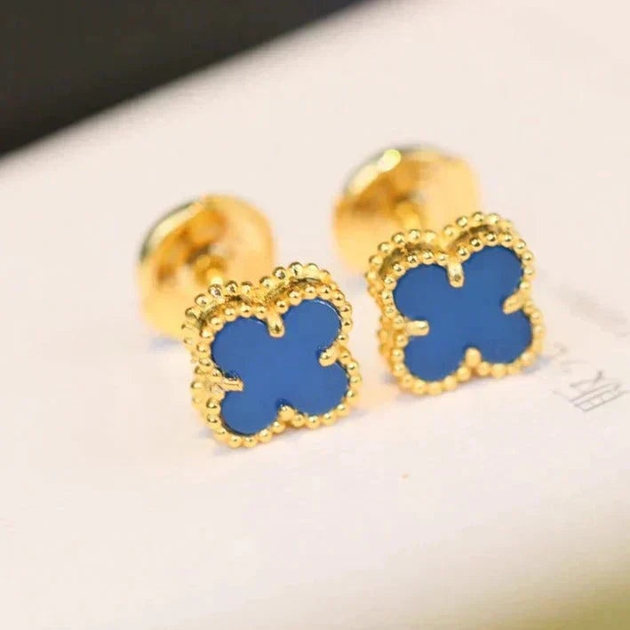 [⭐DORISW] CLOVER MINI 9.5MM TURQUOISE EARRINGS