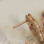 [⭐DORISW] CLOVER MEDIUM 1 MOTIFS FUll DIAMOND EARRINGS