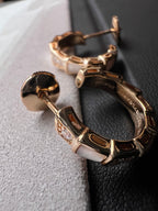 [⭐DORISW]SERPENTI OHRRINGE AUS ROSÉGOLD MIT PERLMUTT