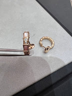 [⭐DORISW]SERPENTI OHRRINGE AUS ROSÉGOLD MIT PERLMUTT