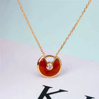 [⭐DORISW] AMULETTE HALSKETTE GOLD KARNEOL ONYX