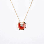 [⭐DORISW] AMULETTE HALSKETTE GOLD KARNEOL ONYX