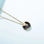 [⭐DORISW] AMULETTE HALSKETTE GOLD KARNEOL ONYX
