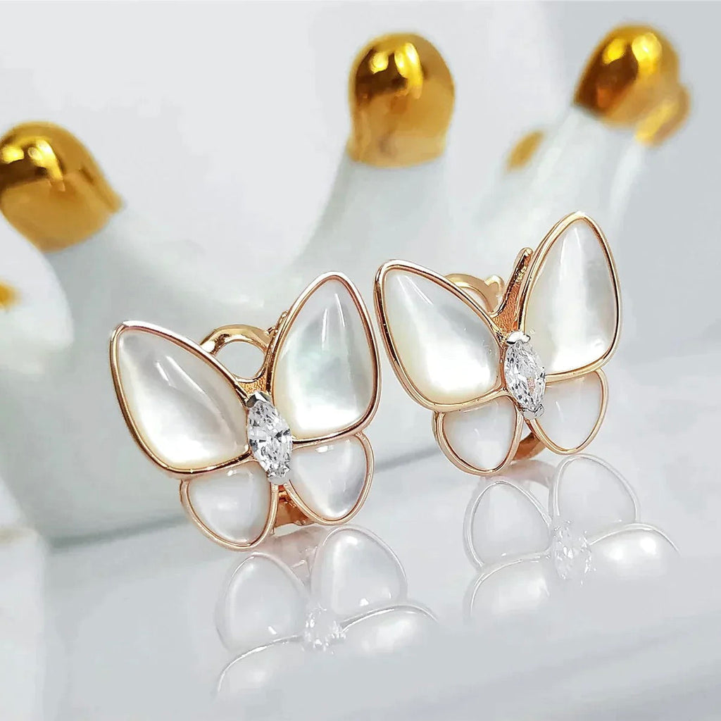 [⭐DORISW] バタフライモップ ダイヤモンドピアス