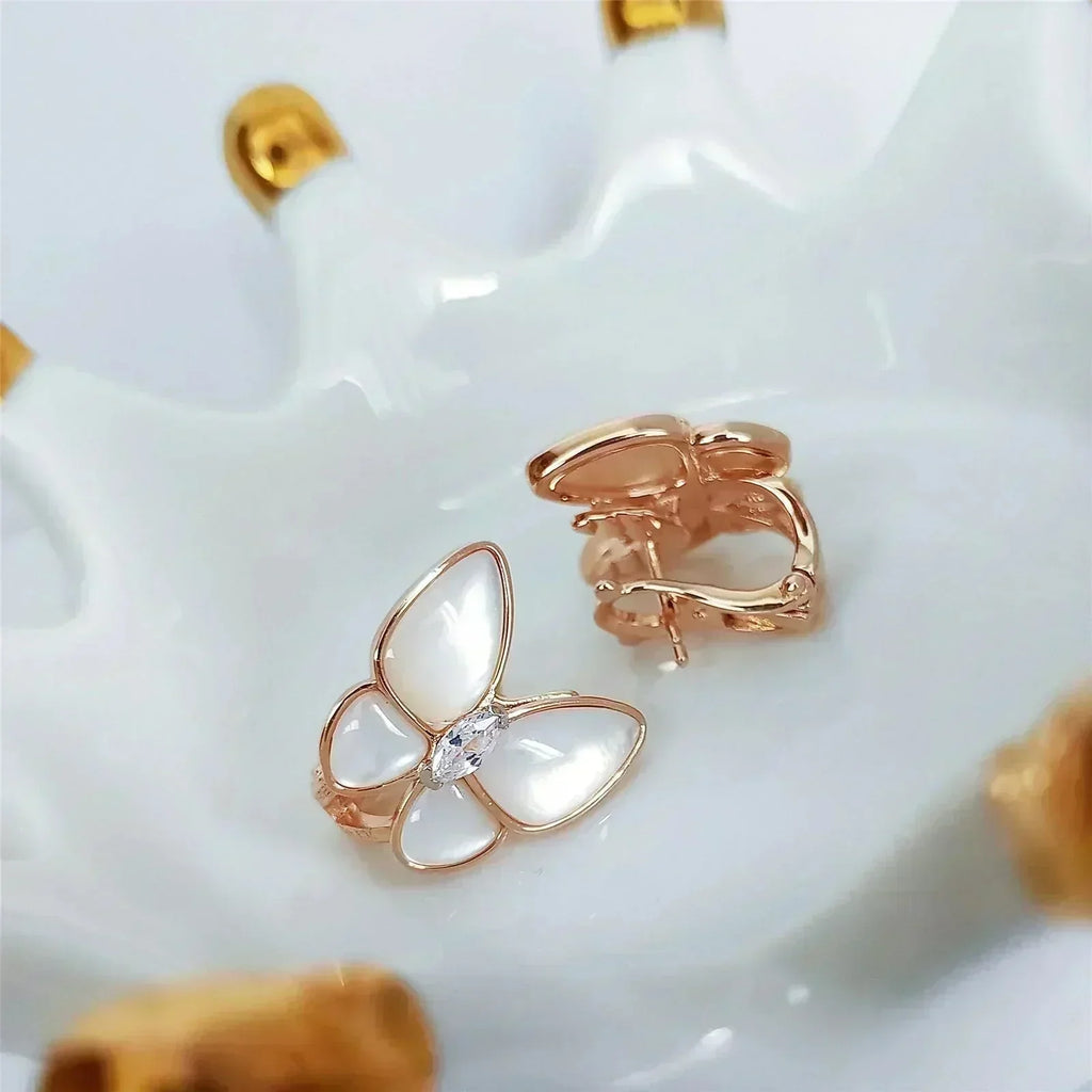 [⭐DORISW] バタフライモップ ダイヤモンドピアス