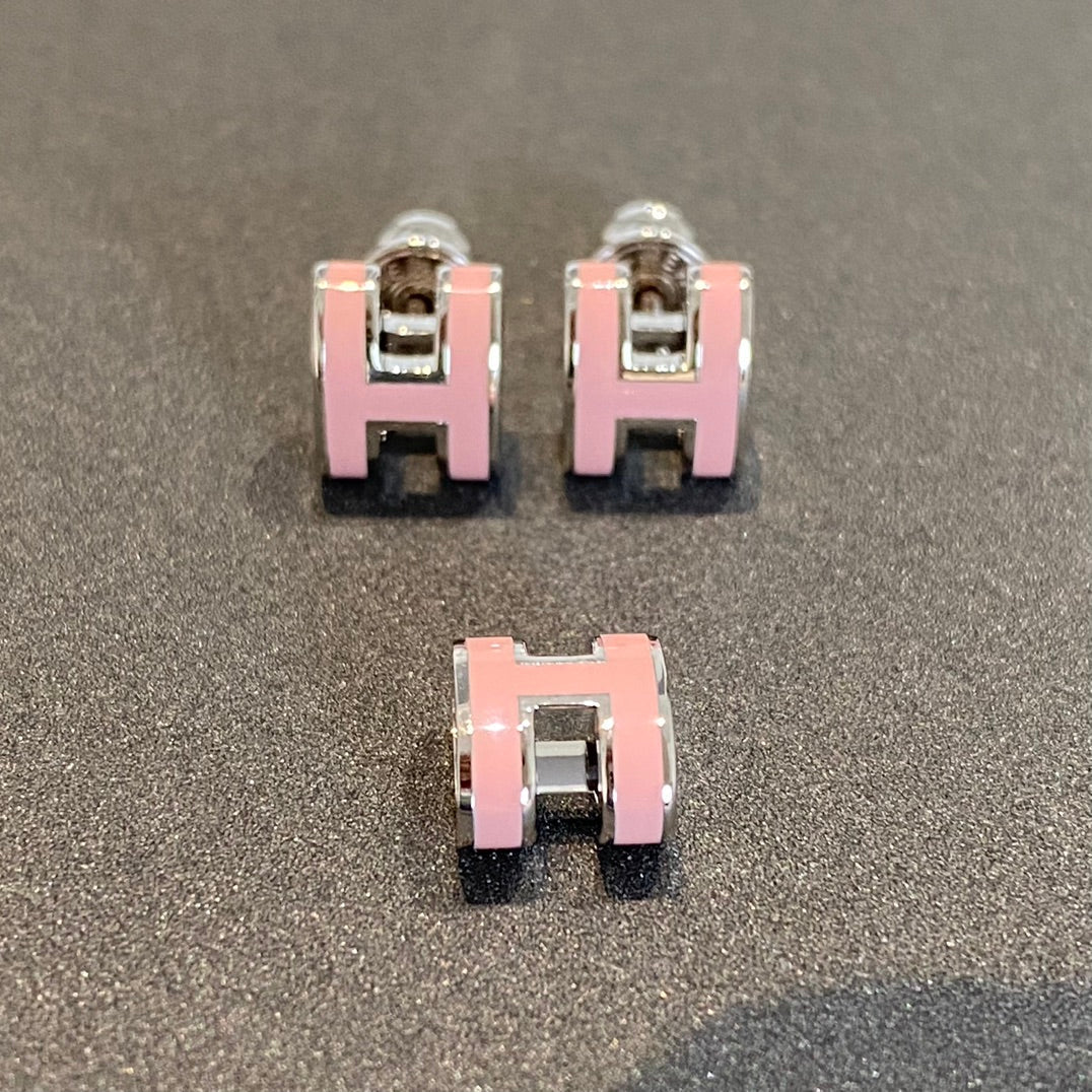 [⭐DORISW] MINI POP H OHRRINGE SILBER PINK