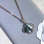 [⭐DORISW] CLOVER 25MM GOLD DARK MOP BIG CLOVER NECKLACE