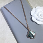 [⭐DORISW] CLOVER 25MM GOLD DARK MOP BIG CLOVER NECKLACE