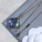[⭐DORISW] CLOVER 25MM GOLD DARK MOP BIG CLOVER NECKLACE