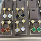 [⭐DORISW] CLOVER  2 MOTIFS  DIAMOND  EARRINGS (MULTIPLE CHOICES)