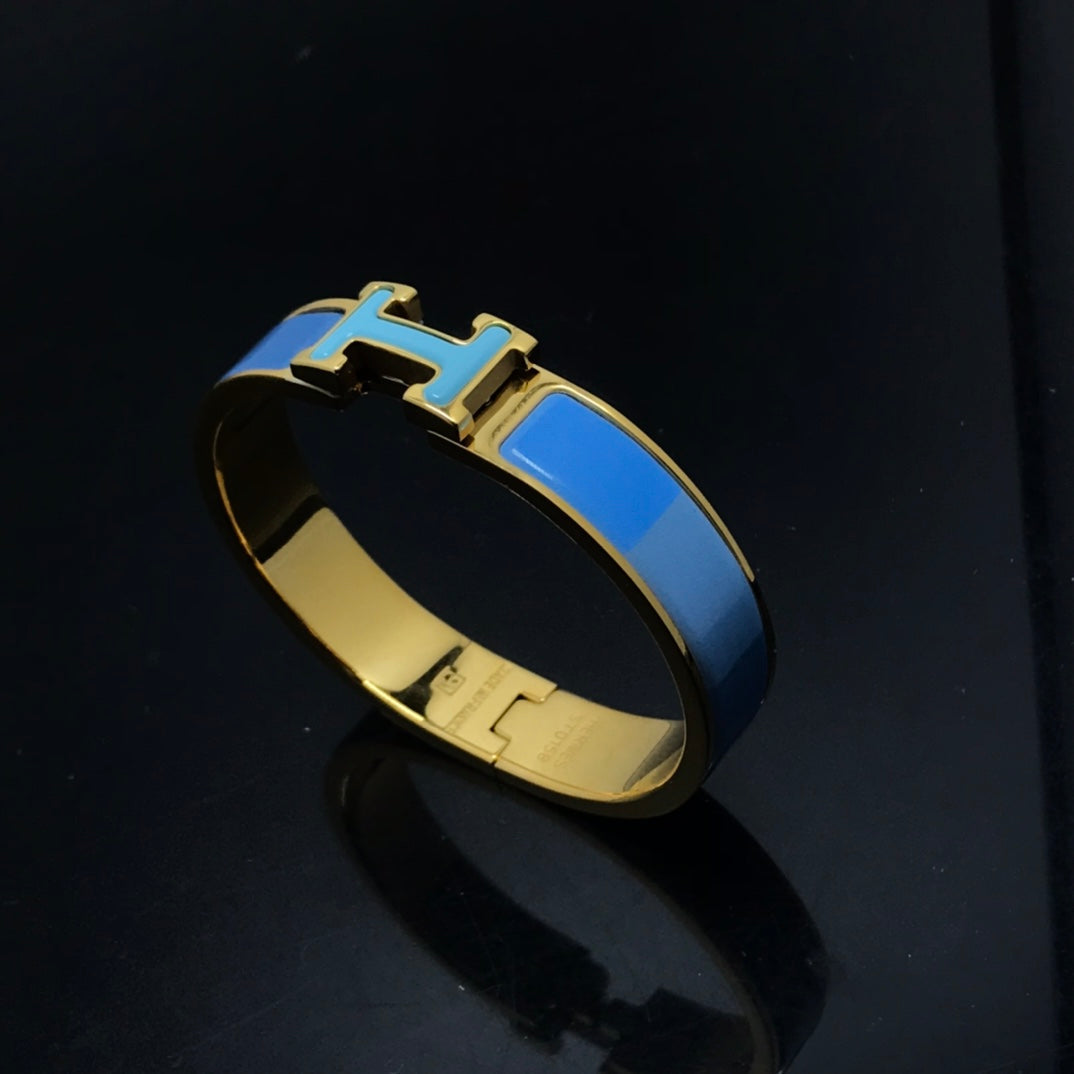 [⭐DORISW] H BRACELET BLUE RAINBOW CERAMIC