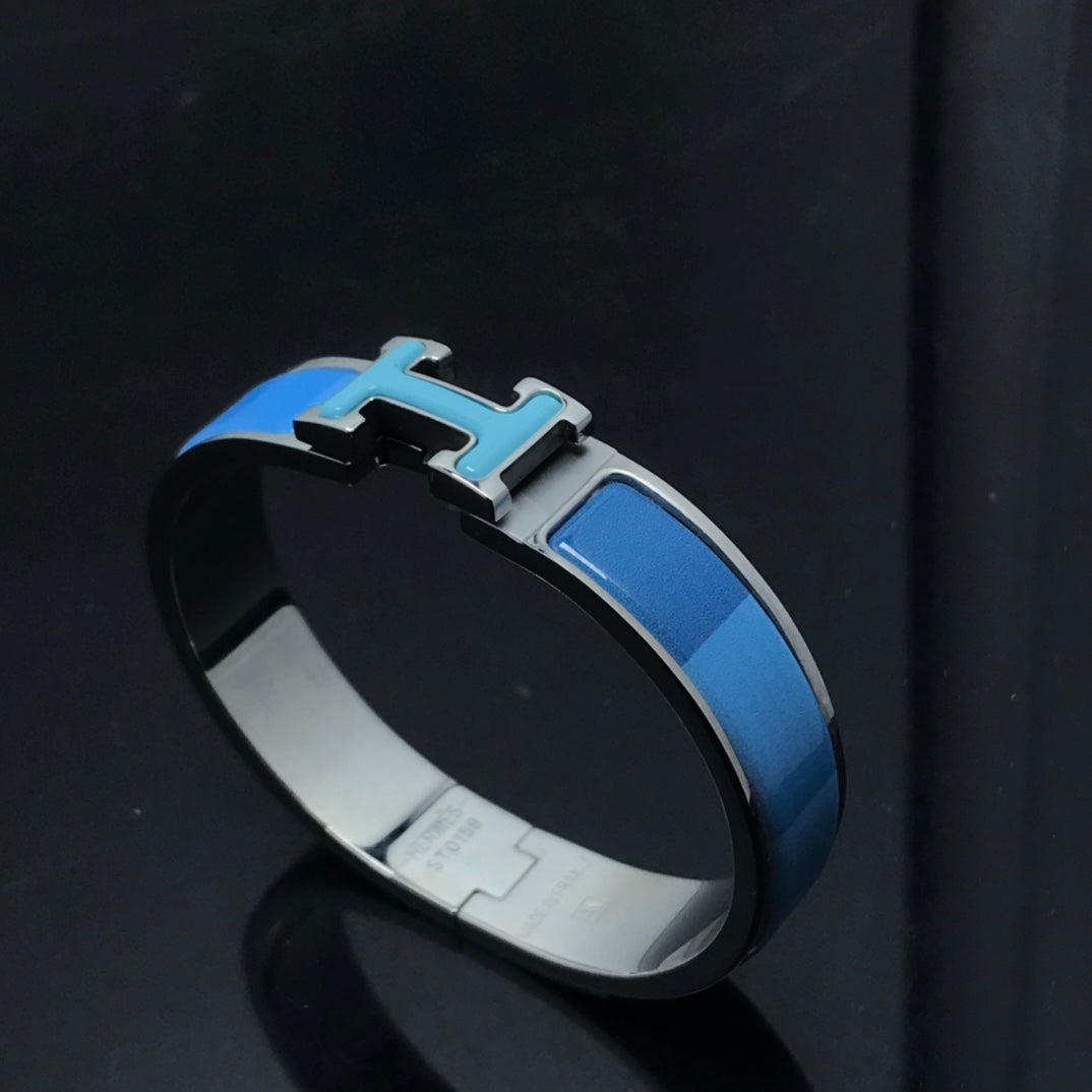 [⭐DORISW] H BRACELET BLUE RAINBOW CERAMIC