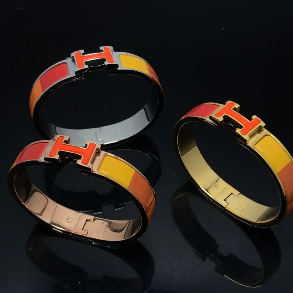 [⭐DORISW] H-ARMBAND ORANGE REGENBOGEN KERAMIK