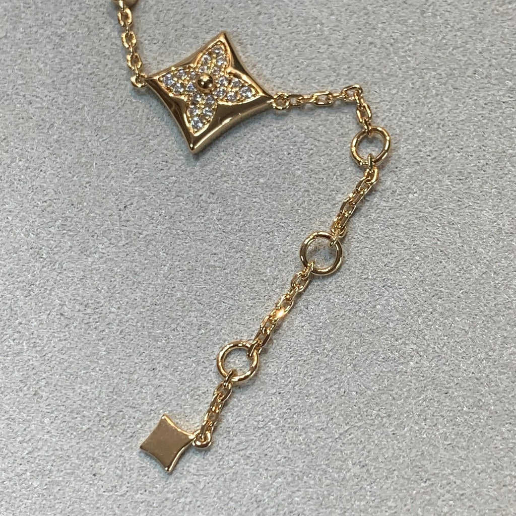 [⭐DORISW] ARMBAND MIT STERN- UND SONNENMOTIV, GOLD UND DIAMANTEN