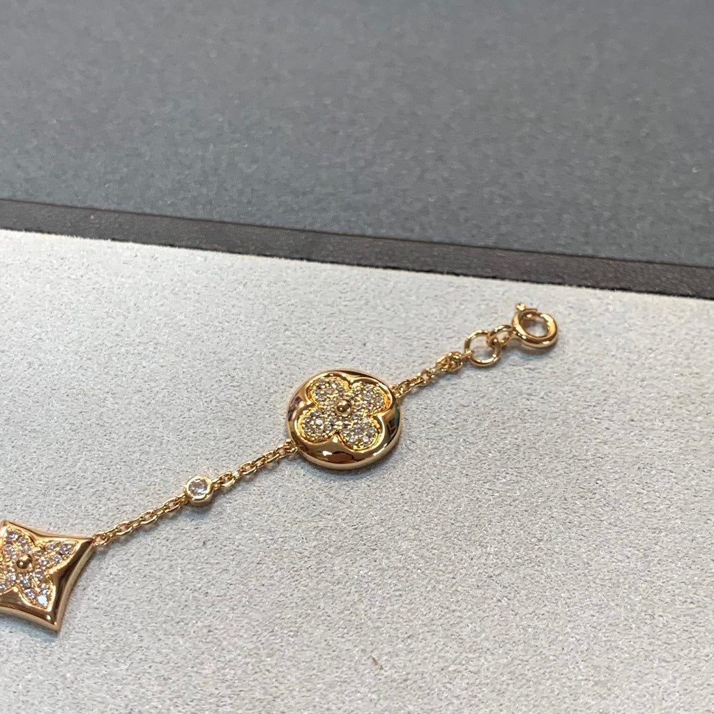 [⭐DORISW] ARMBAND MIT STERN- UND SONNENMOTIV, GOLD UND DIAMANTEN