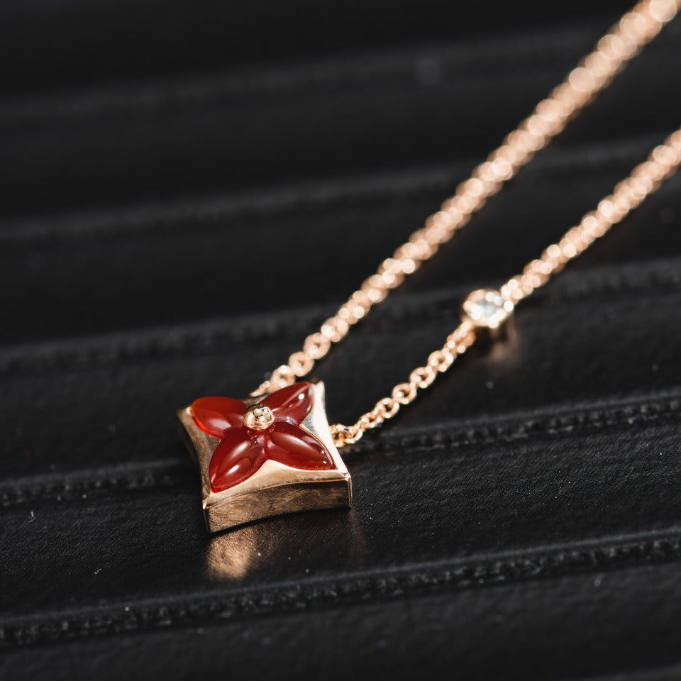 [⭐DORISW] STERN-HALSKETTE ROSÉGOLD 1 DIAMANT