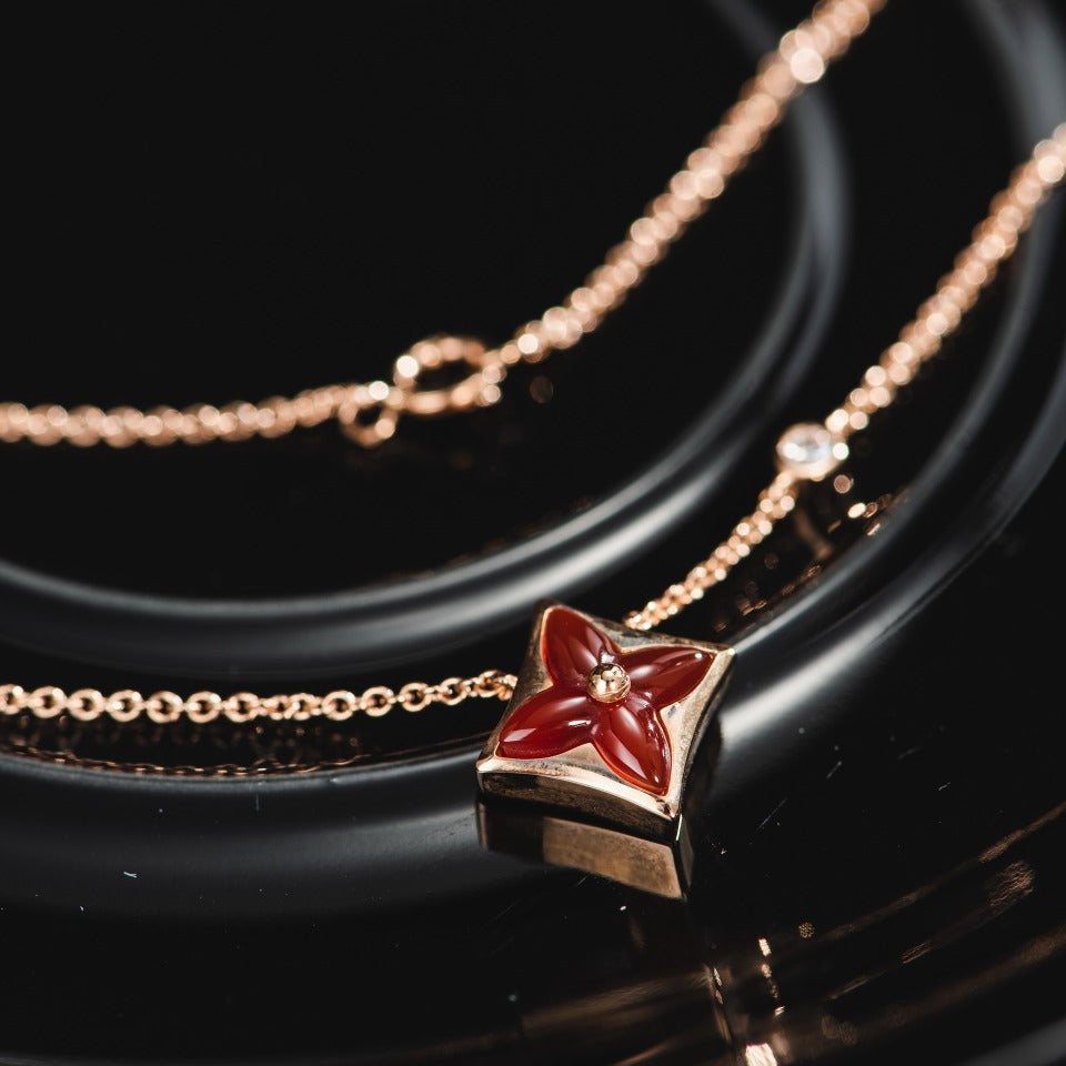 [⭐DORISW] STERN-HALSKETTE ROSÉGOLD 1 DIAMANT
