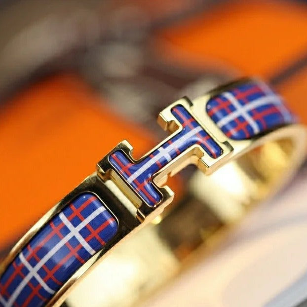[⭐DORISW] H TARTAN BRACELET 12MM