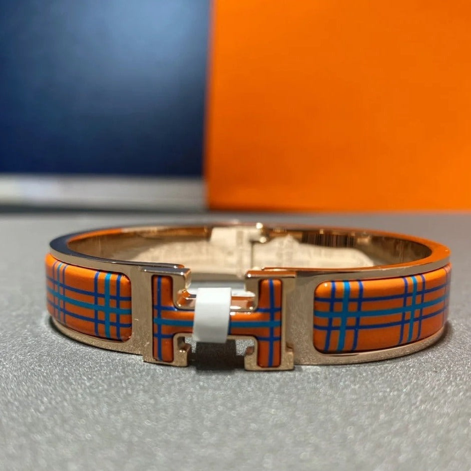 [⭐DORISW] H TARTAN BRACELET 12MM