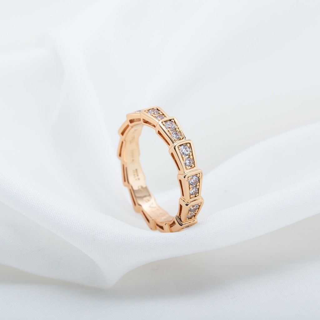 [⭐DORISW]SERPENTI RING ROSEGOLD DIAMANT-PAVÉ 3MM