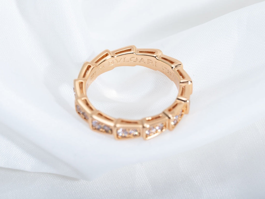 [⭐DORISW]SERPENTI RING ROSEGOLD DIAMANT-PAVÉ 3MM
