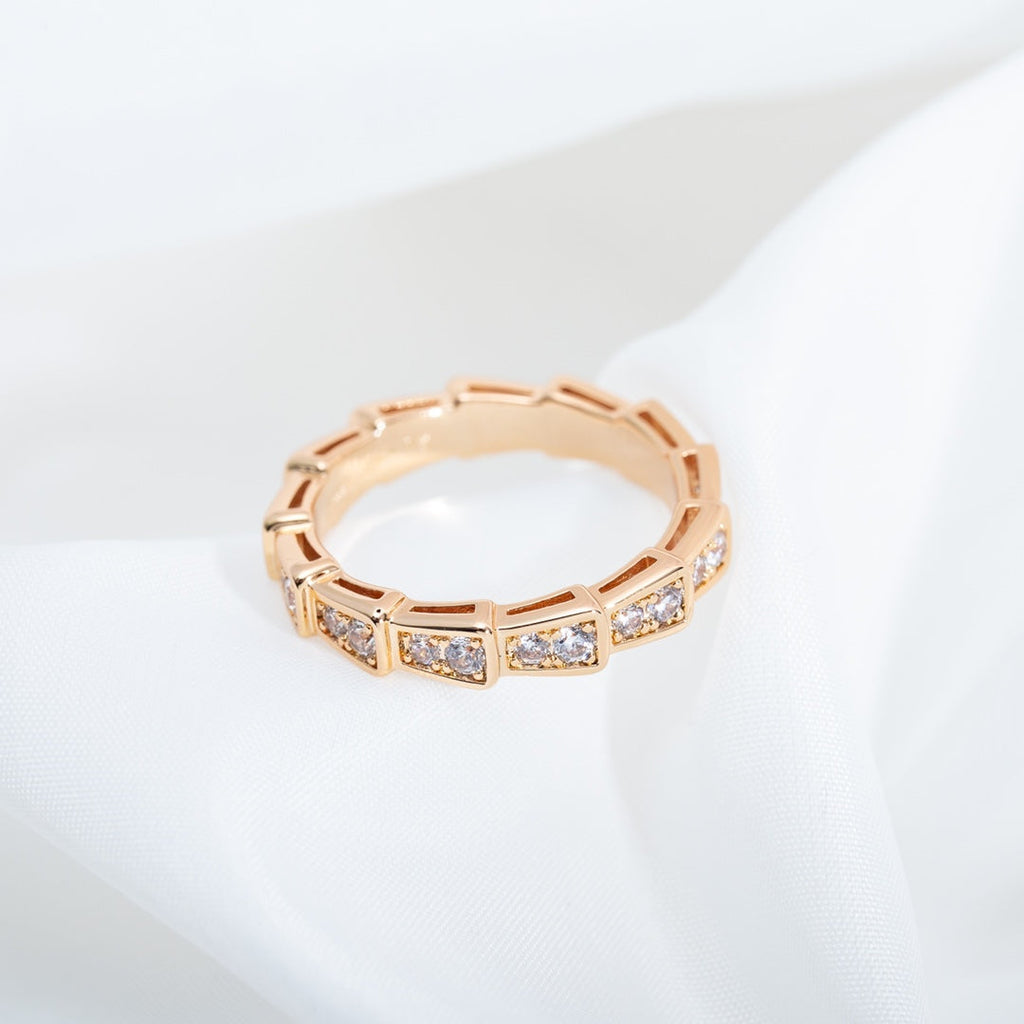 [⭐DORISW]SERPENTI RING ROSEGOLD DIAMANT-PAVÉ 3MM