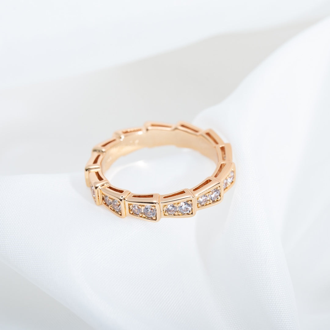 [⭐DORISW]SERPENTI RING ROSEGOLD DIAMANT-PAVÉ 3MM