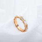[⭐DORISW]SERPENTI RING PINK GOLD DIAMOND MOP 3MM