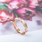 [⭐DORISW]SERPENTI RING PINK GOLD DIAMOND MOP 3MM
