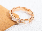 [⭐DORISW]SERPENTI RING PINK GOLD DIAMOND MOP 3MM