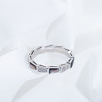 [⭐DORISW]SERPENTI RING SILVER  DIAMOND BLACK MOP 3MM