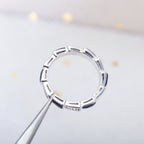 [⭐DORISW]SERPENTI RING SILVER  DIAMOND BLACK MOP 3MM