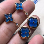 [⭐DORISW] STAR AND SUN AGATE DIAMOND EARRINGS