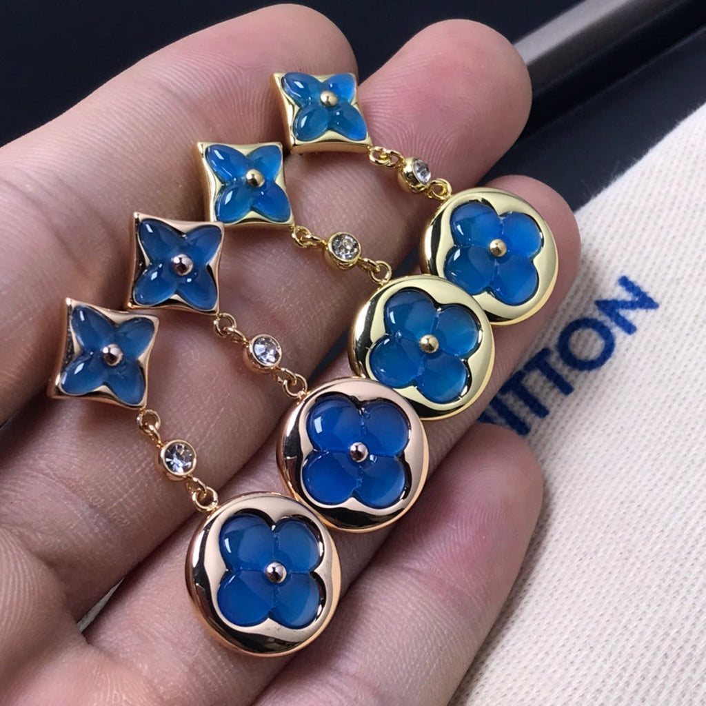 [⭐DORISW] STAR AND SUN AGATE DIAMOND EARRINGS