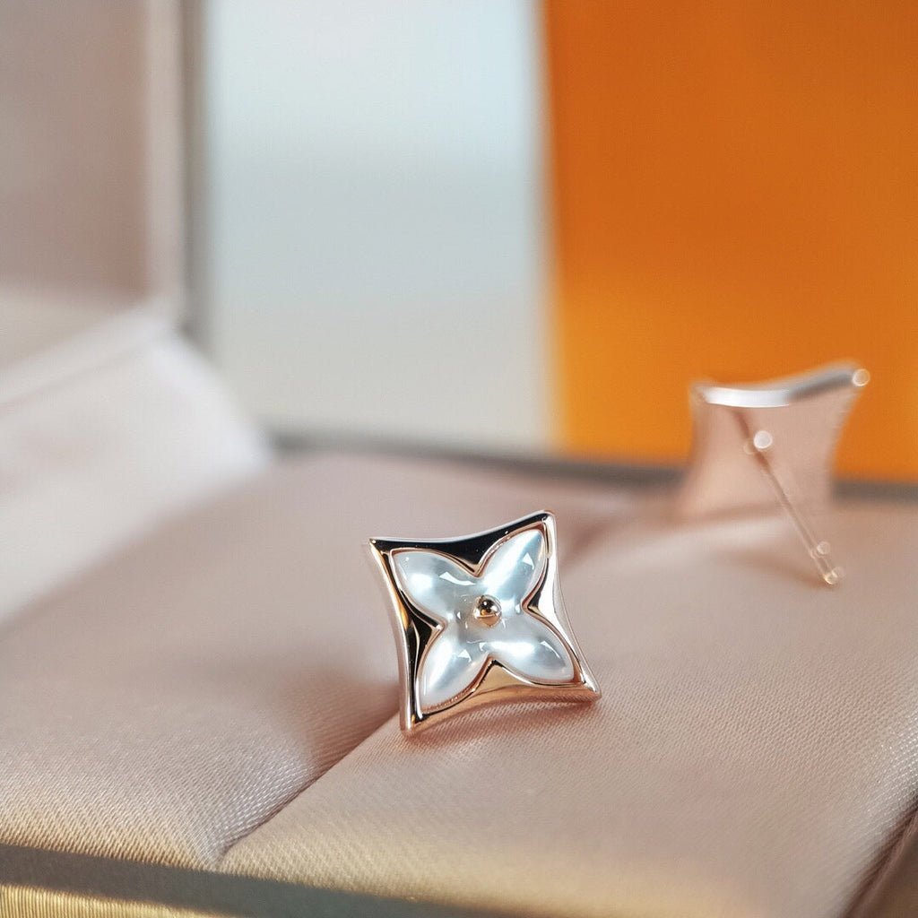 [⭐DORISW] STAR MOP PINK GOLD EARRINGS