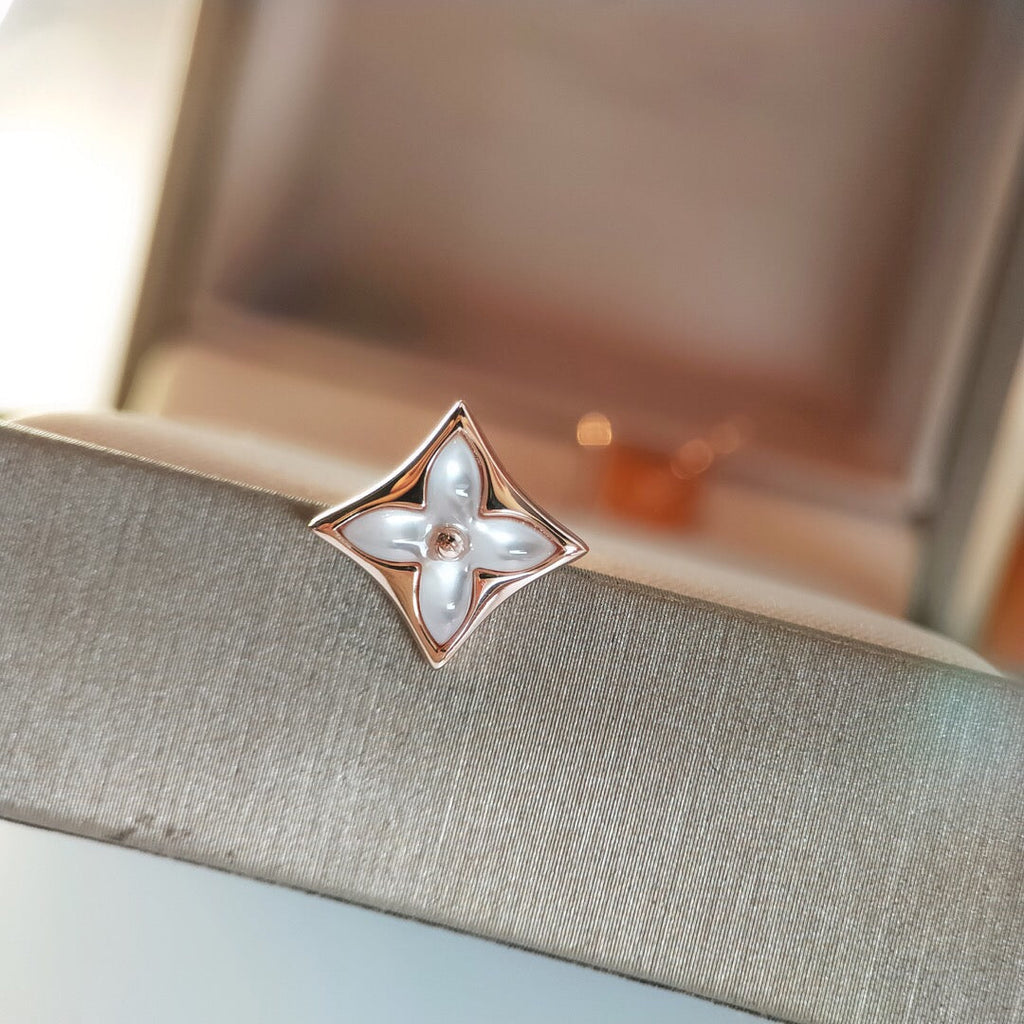 [⭐DORISW] STAR MOP PINK GOLD EARRINGS