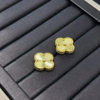 [⭐DORISW] クローバー ミニ 9.5MM レーザー イヤリング