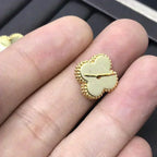 [⭐DORISW] クローバー ミニ 9.5MM レーザー イヤリング