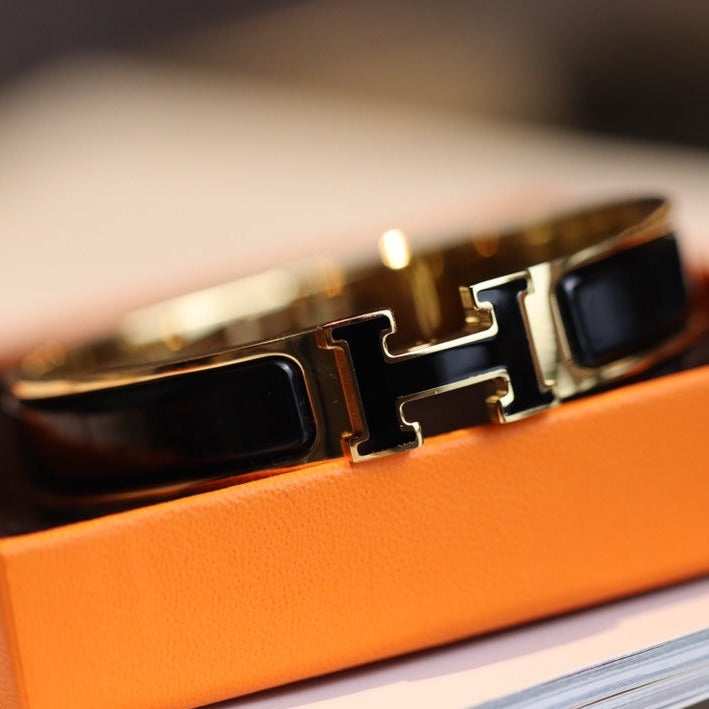 [⭐DORISW] H BRACELET 12MM GOLD