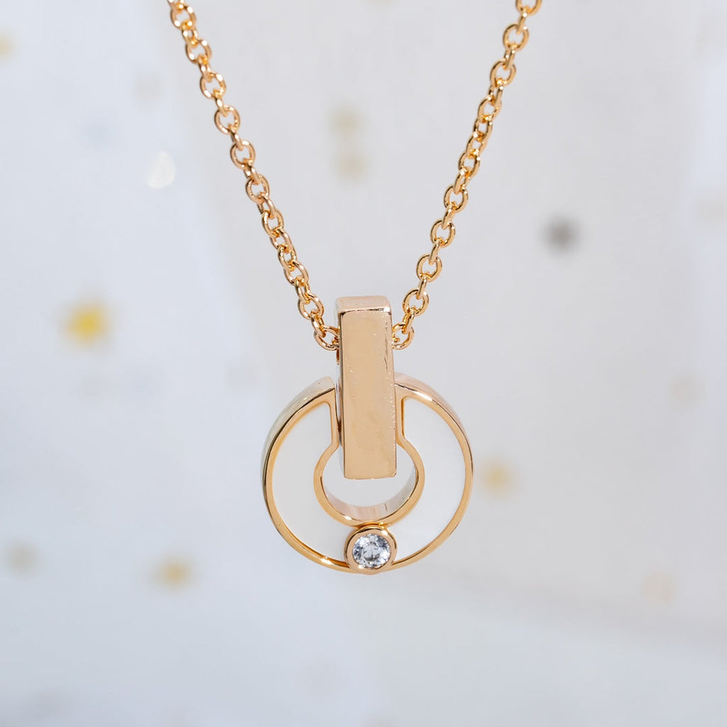 [⭐DORISW]GARI HALSKETTE ROSÉGOLD PERLMUTT
