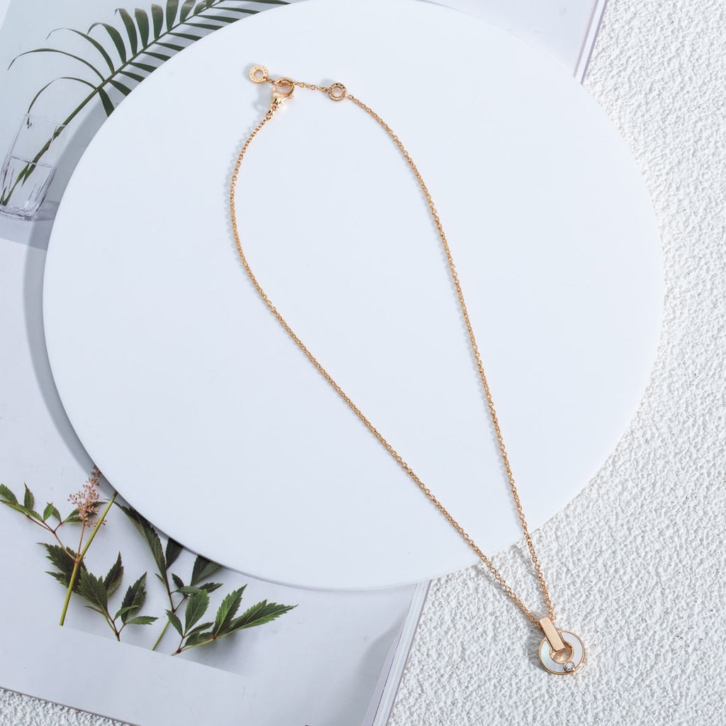 [⭐DORISW]GARI HALSKETTE ROSÉGOLD PERLMUTT