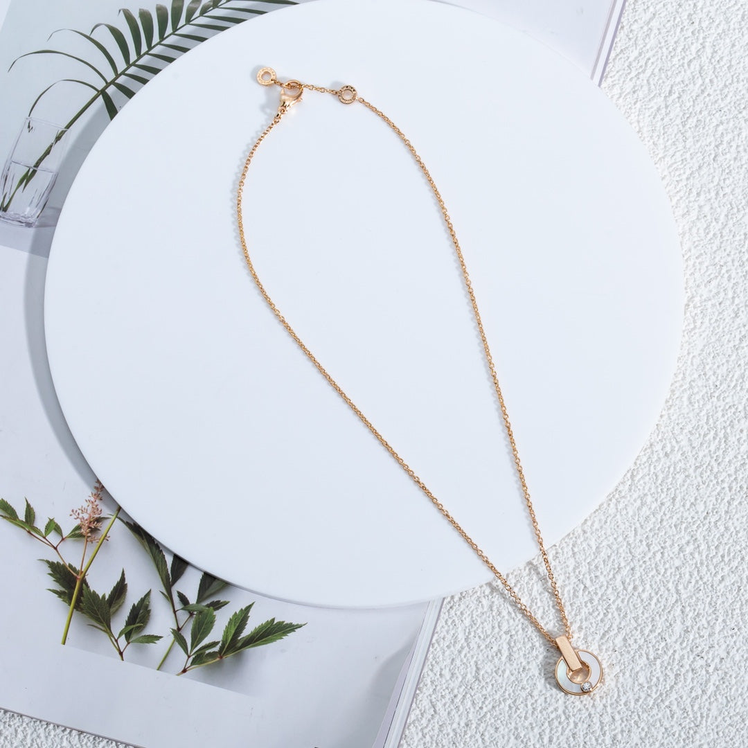 [⭐DORISW]GARI HALSKETTE ROSÉGOLD PERLMUTT