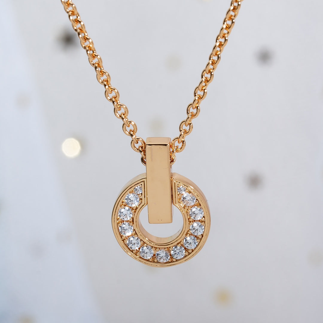 [⭐DORISW]GARI NECKLACE PINK GOLD DIAMOND