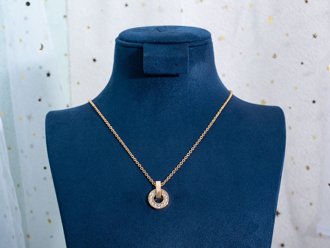 [⭐DORISW]GARI NECKLACE PINK GOLD DIAMOND