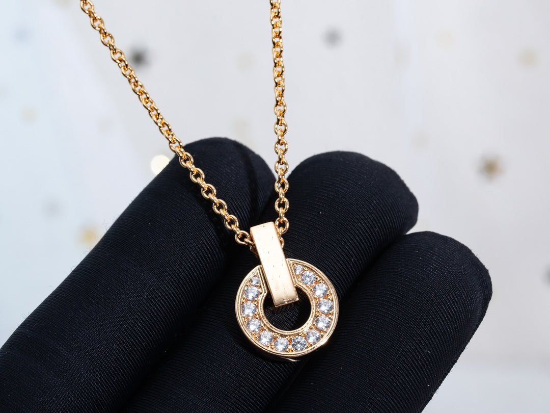 [⭐DORISW]GARI NECKLACE PINK GOLD DIAMOND